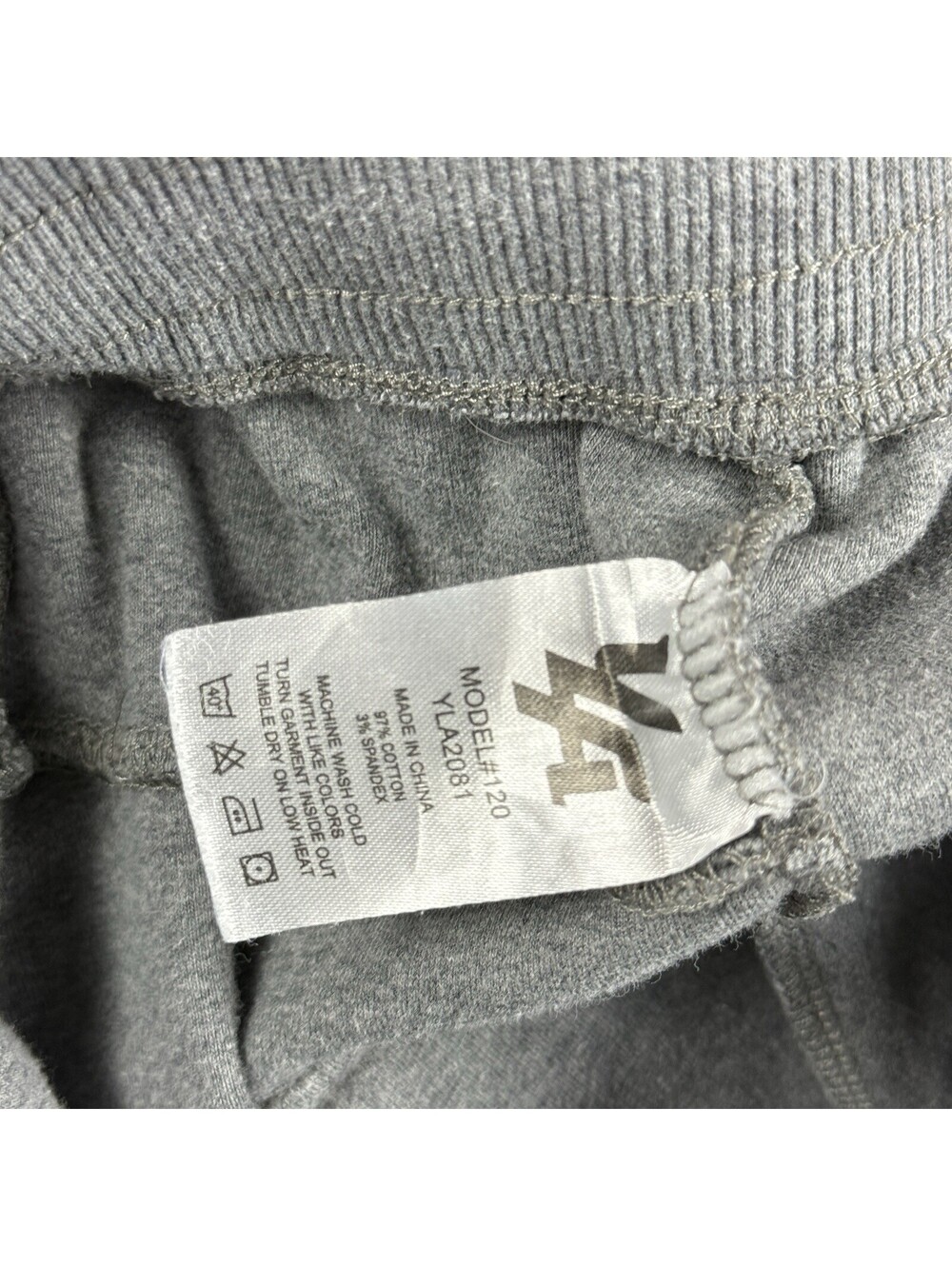YoungLA Cargo Sweat Shorts Gray Drawstring Pocket Athletic Men Small Fleece Y2K - Picture 6 of 8